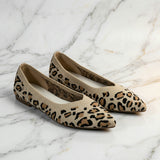 Paula - Sabrinas de renda com estampado de leopardo