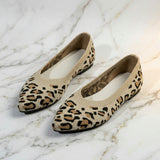 Paula - Sabrinas de renda com estampado de leopardo