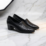 Olene - Sapatos de Salto em Pele Vegan com Bordado Suave