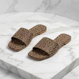 Elisabete - Mocassins rasos com estampado de leopardo