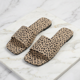 Elisabete - Mocassins rasos com estampado de leopardo